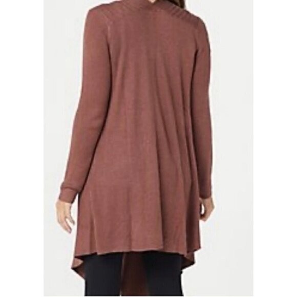NWT Zuda Escovero Open Front Ribbed Cardigan Sweater in Chestnut - XXS - Picture 8 of 8